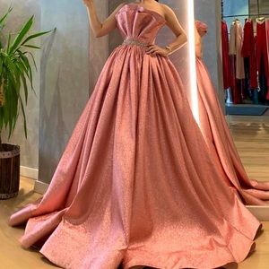 Godess Exclusive Pink Gown, Ballgown, Prom Dress, Bridal Shower Dress